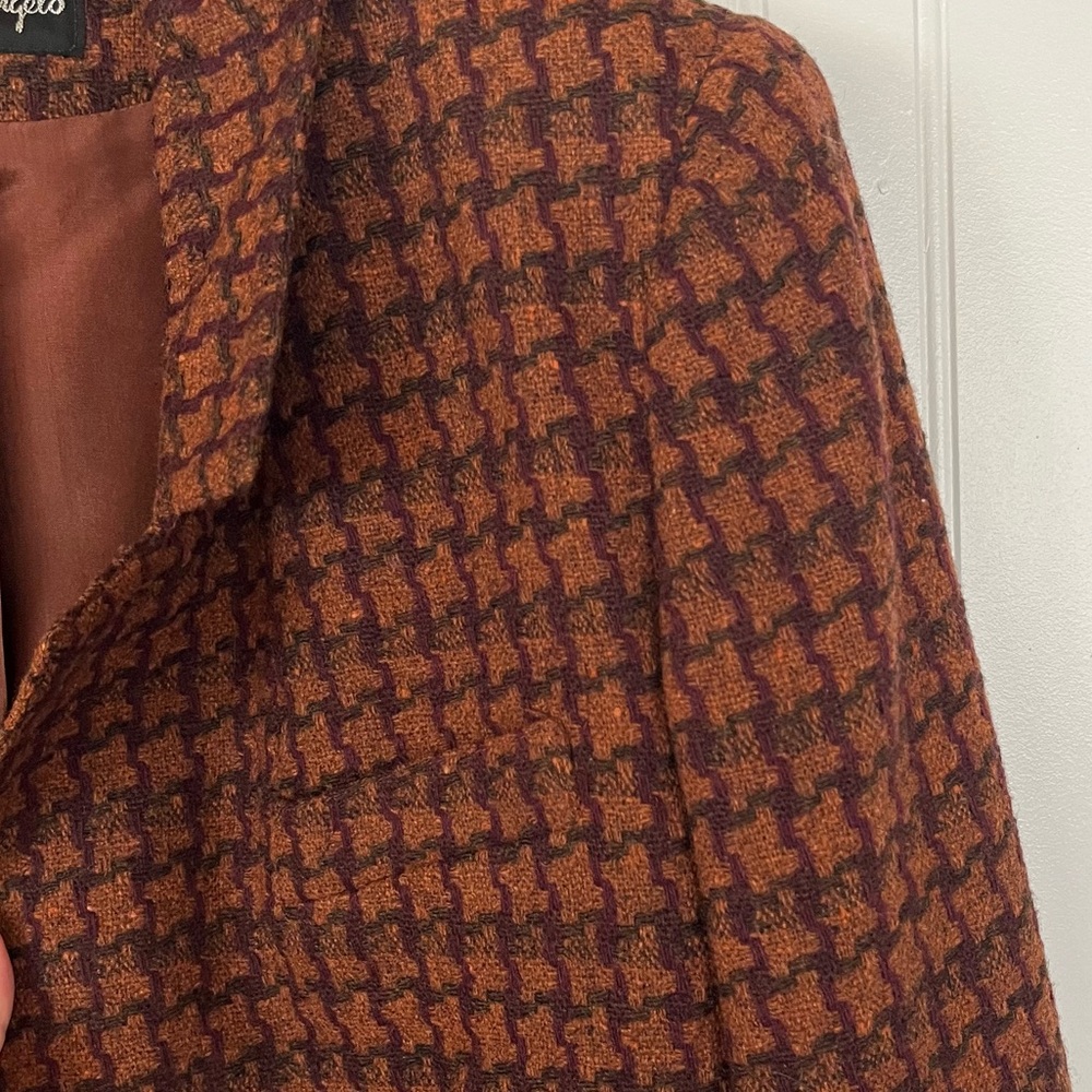 Giorgio Sant'Angelo Women's Brown Houndstooth Blazer - Picture 7 of 11